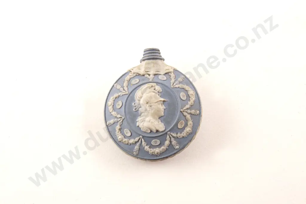 Early C19th Wedgwood Jasper Pocket Scent Flask Image 1++