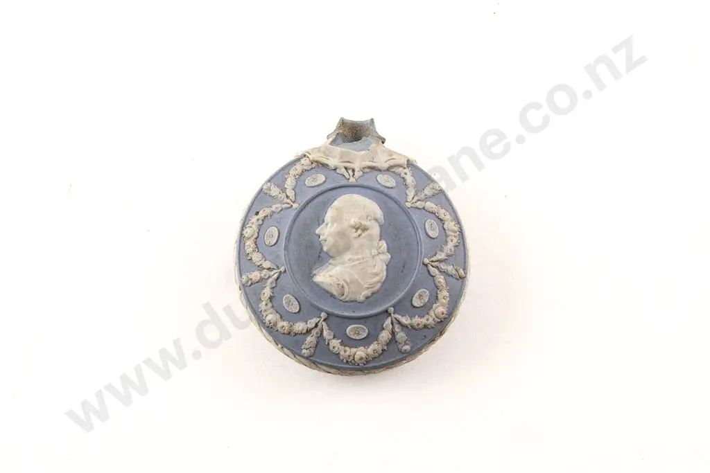 Early C19th Wedgwood Jasper Pocket Scent Flask Image 1++