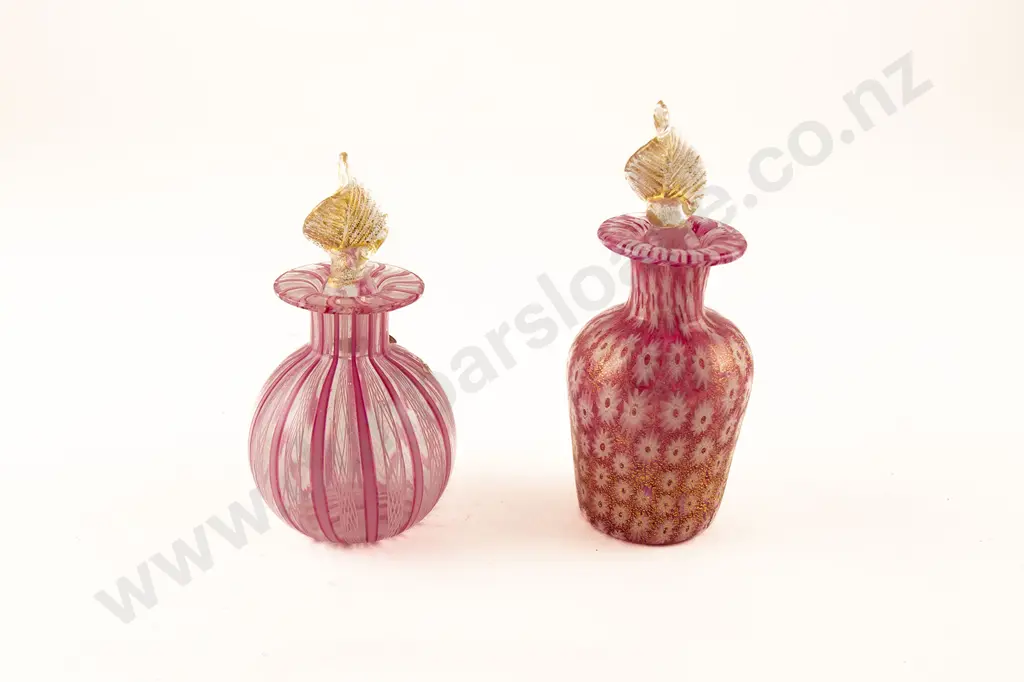 Two Mid C20th Murano Glass Scent Bottles Image 1++
