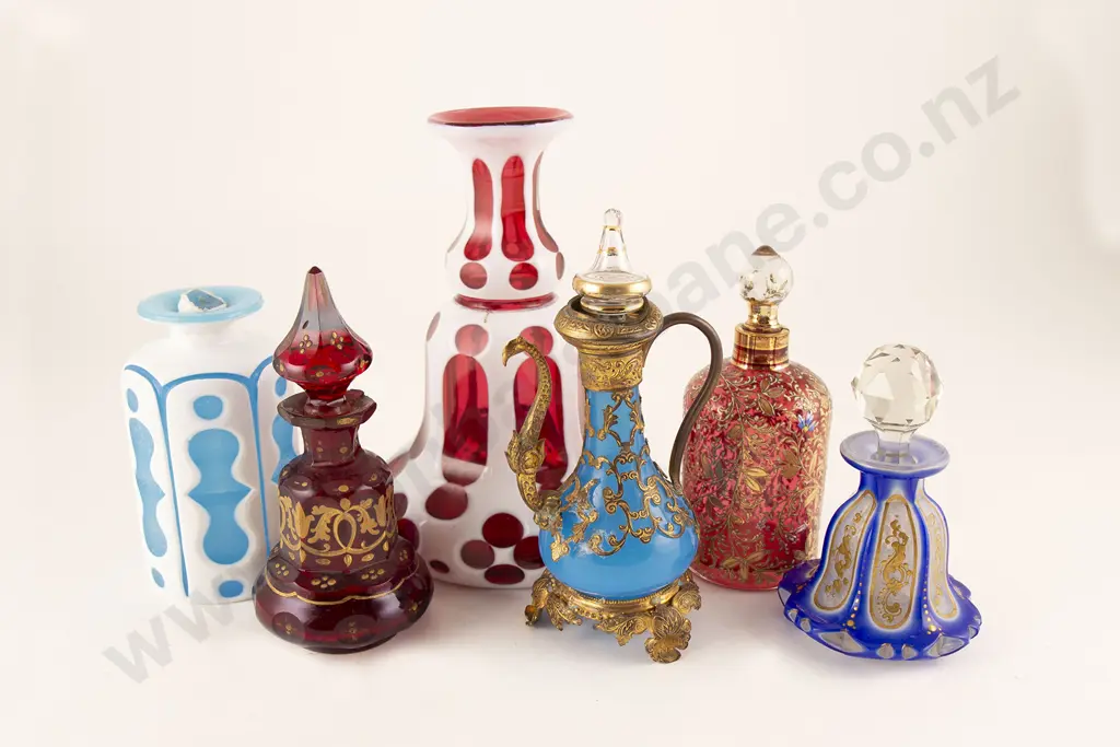 Six C19th Scent Bottles Image 1++