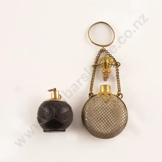 Antique Carved Fruit Nut Scent Flask