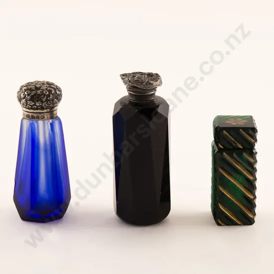 Victorian Bristol Green Salts Bottle