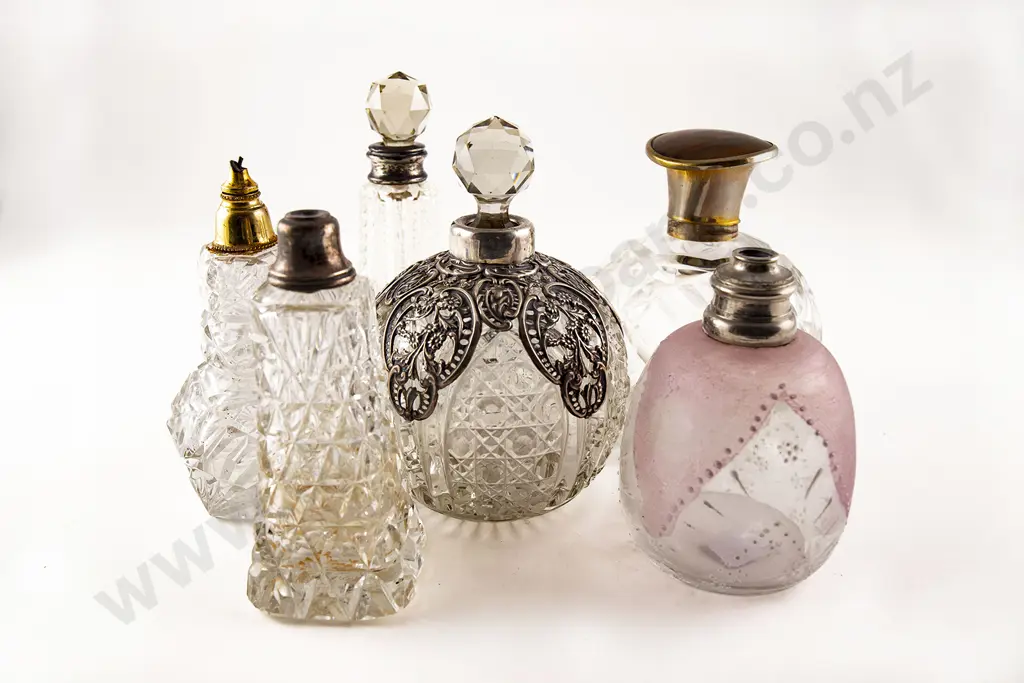 Six Victorian Scent Bottles Image 1++