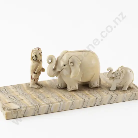 Ivory & Mammoth Tooth Figure Group