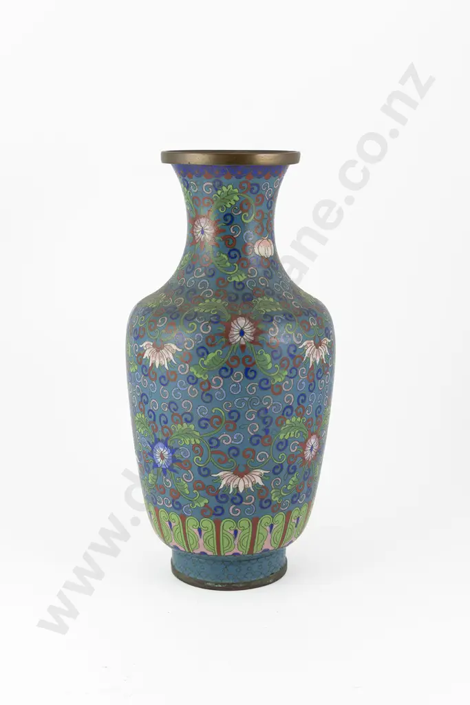 Large C20th Cloisonne Vase Image 1++