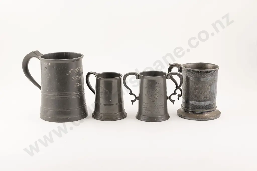 Victorian Pewter Quart Inn Mug Image 1++