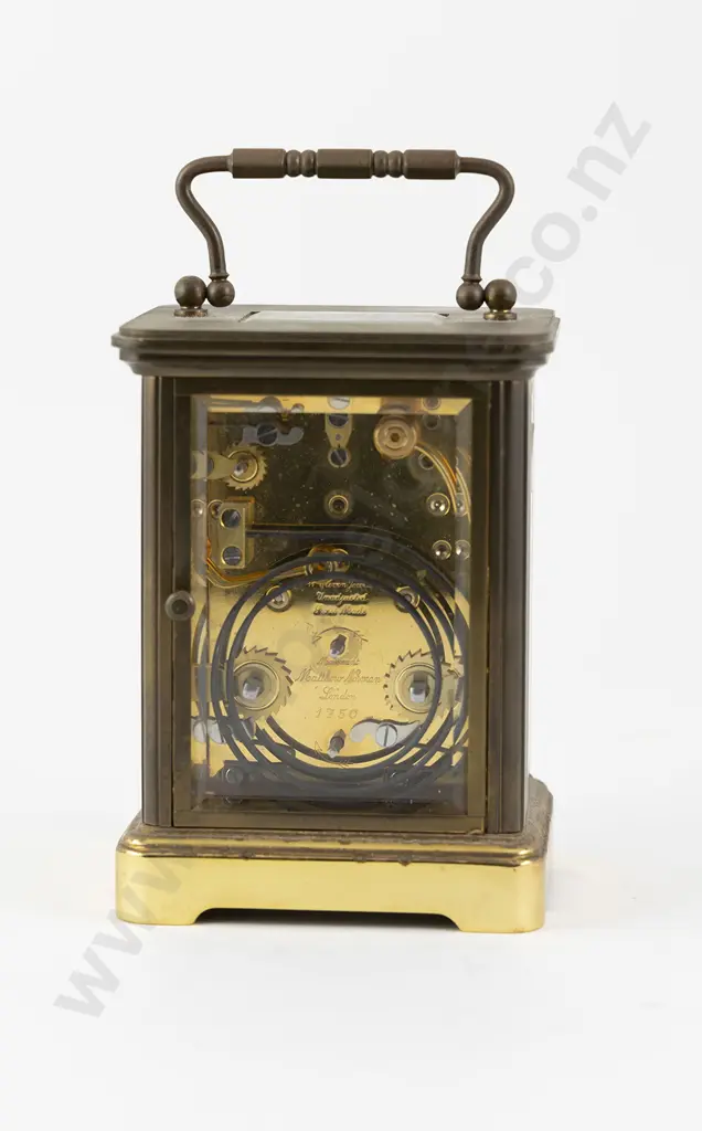 Matthew Norman Brass Cased Carriage Clock with Alarm Image 1++
