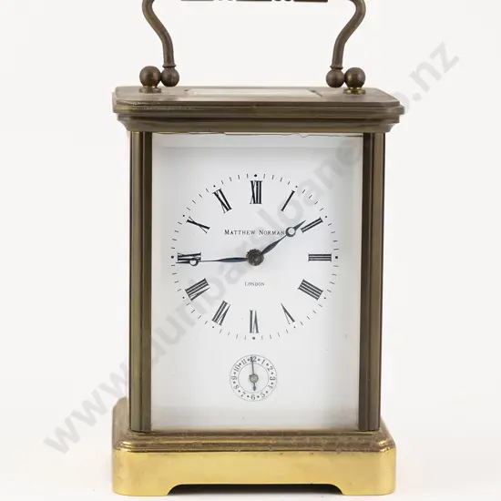 Matthew Norman Brass Cased Carriage Clock with Alarm