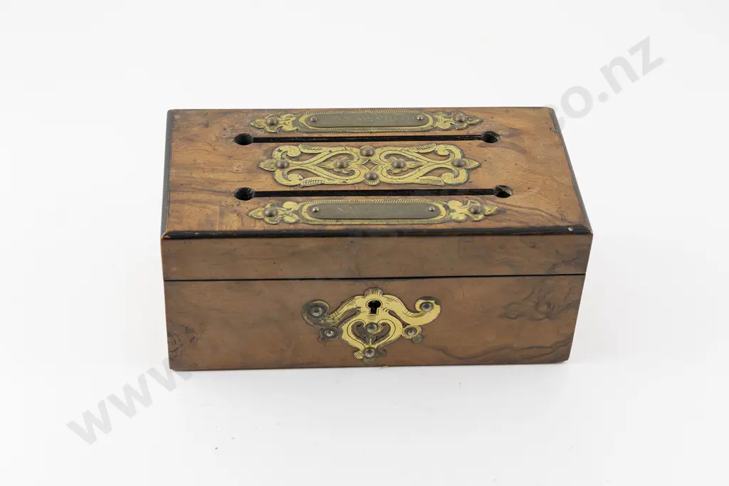 Victorian Walnut 'Answered and Unanswered' Box Image 1++