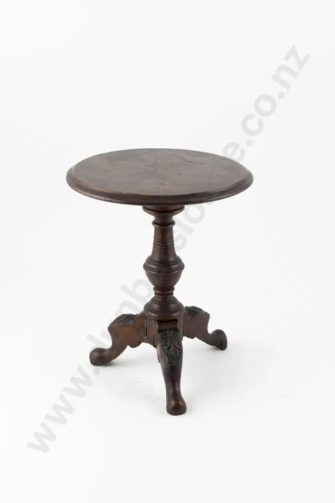 Late C19th NZ Colonial Burr Totara Miniature Wine Table Image 1++