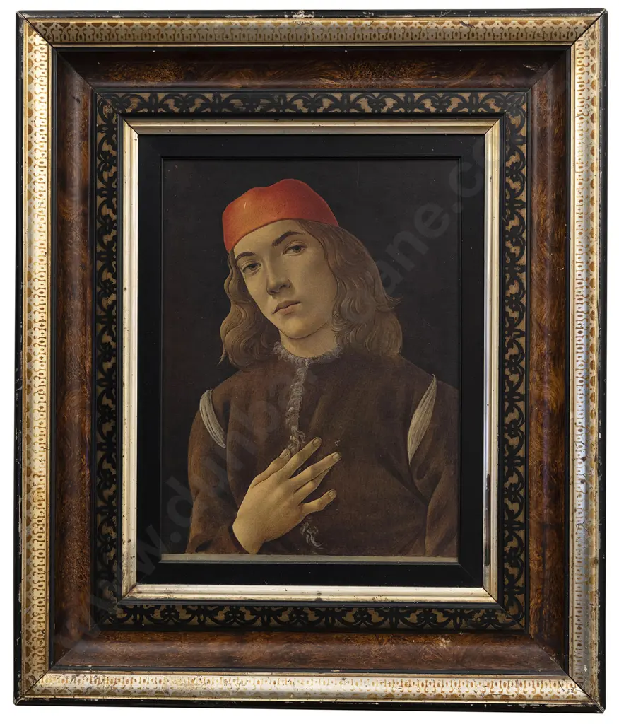 After Sandro Botticelli - Renaissance Portrait Of A Youth Image 1++