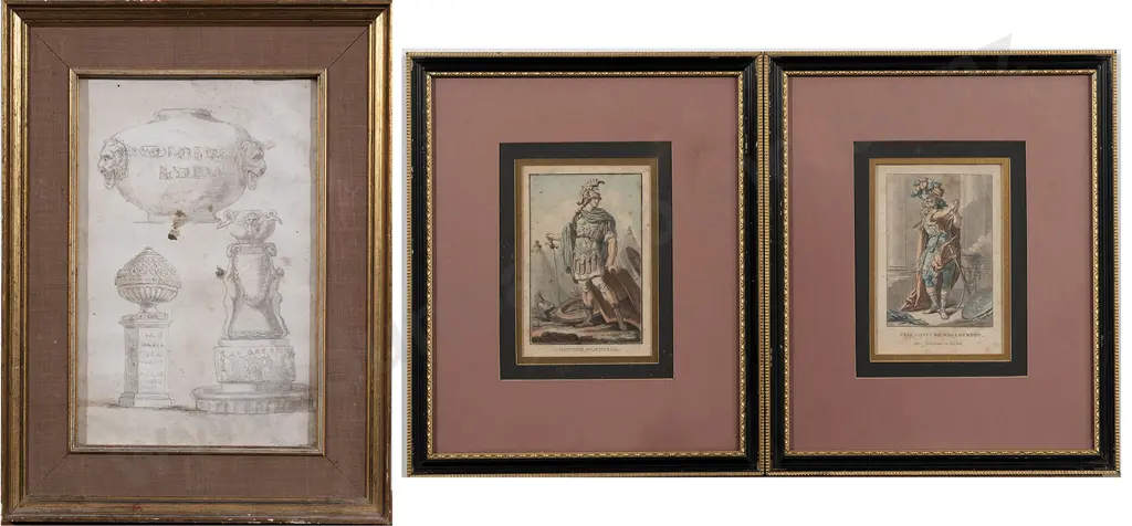 Pair Classical Costume Prints Image 1++