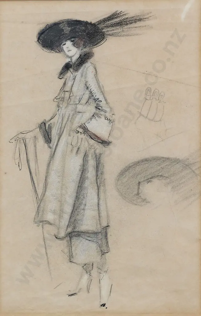 Early C20th Fashion Sketch Image 1++