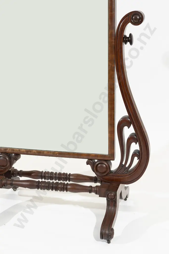WMIV Mahogany Cheval Mirror Image 1++