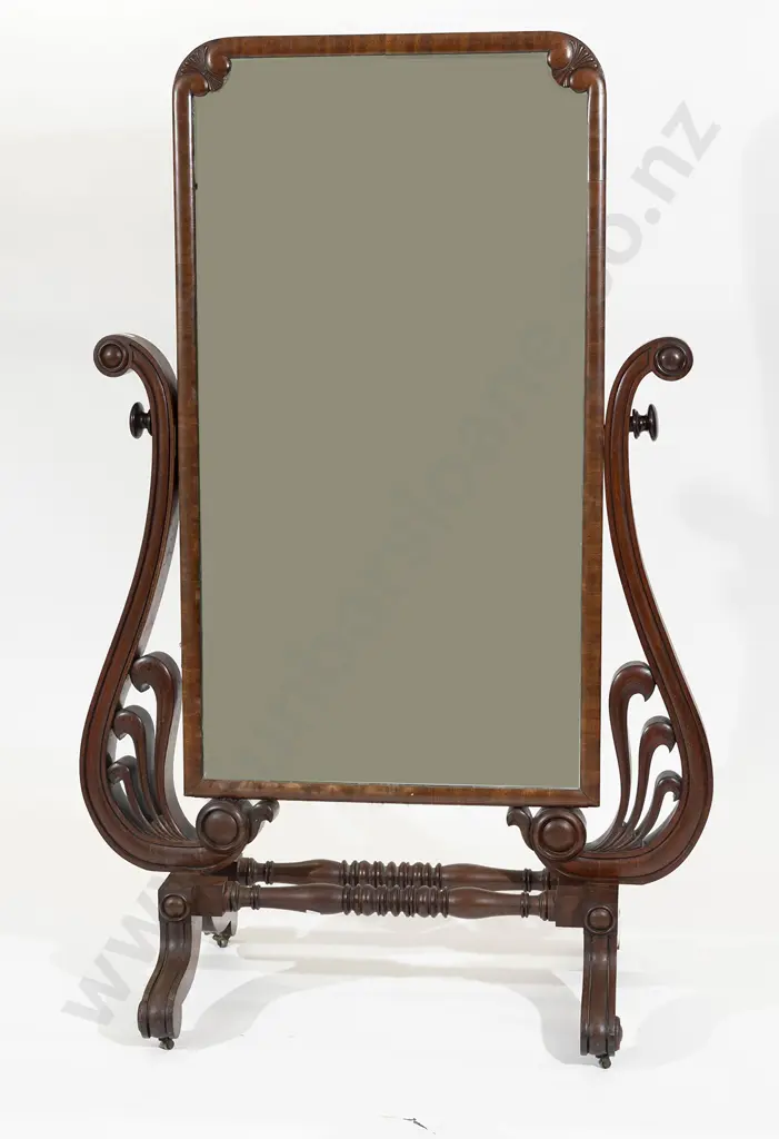 WMIV Mahogany Cheval Mirror Image 1++