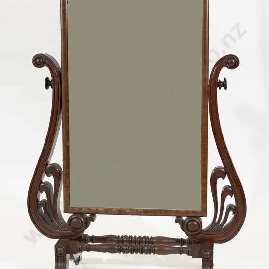 WMIV Mahogany Cheval Mirror
