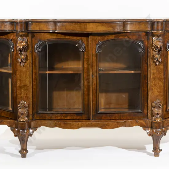 Victorian Figured Walnut Side Cabinet