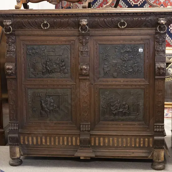 Late C19th German Oak Court Cupboard