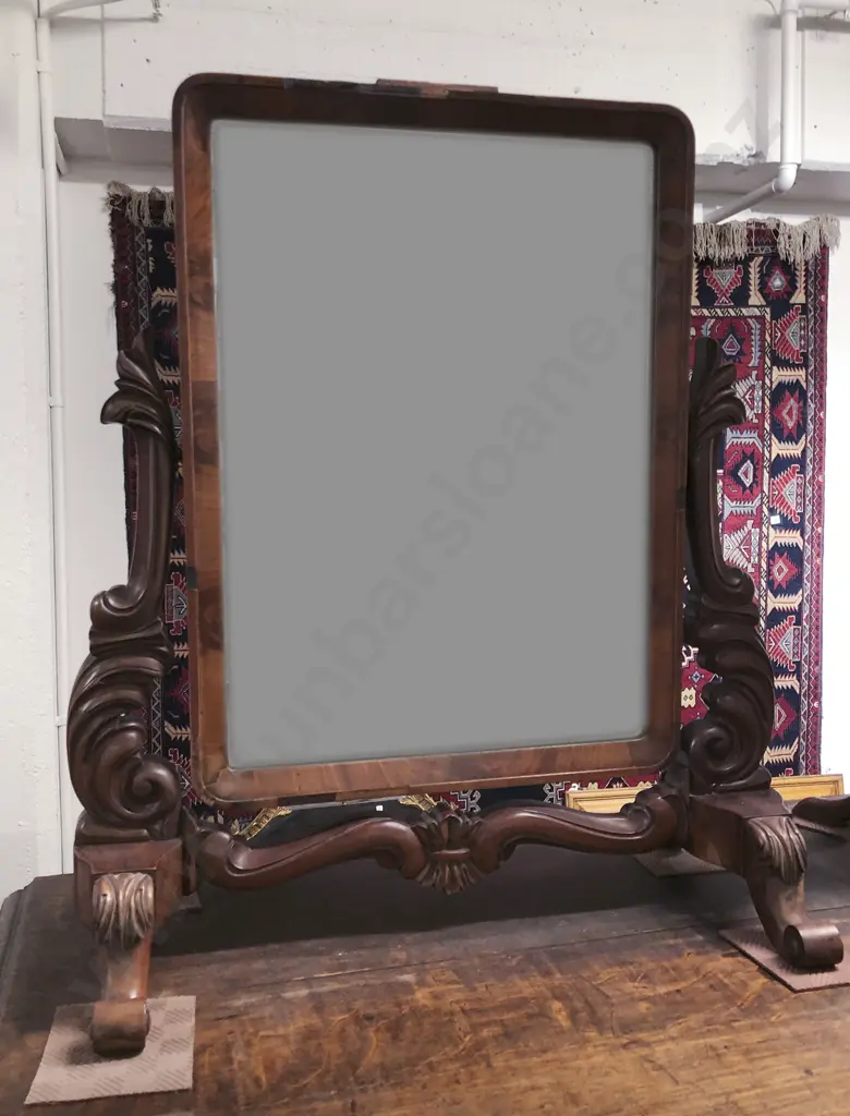 WMIV Mahogany Toilet Swing Mirror Image 1++