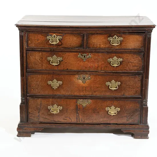 Early Geo III Country Oak Flat Front Chest