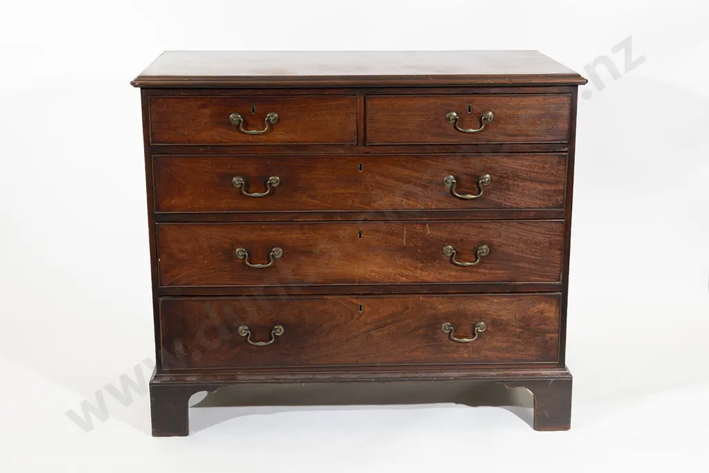 Geo III Mahogany Gentleman's Flat Front Chest Image 1++