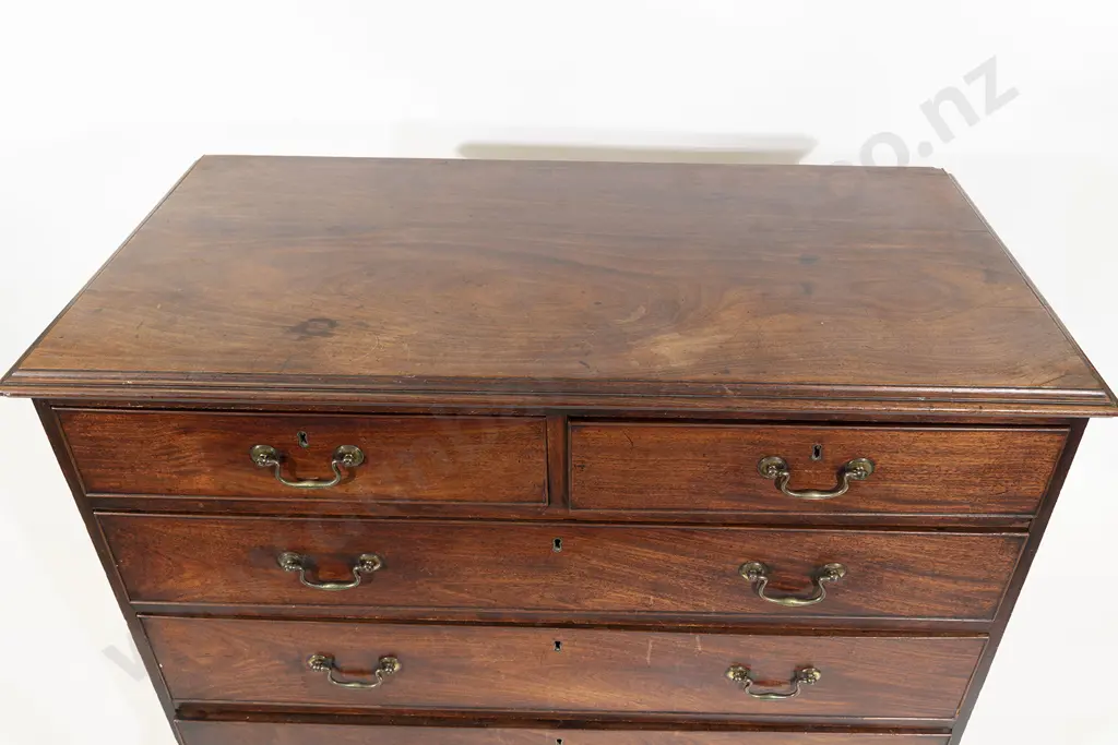 Geo III Mahogany Gentleman's Flat Front Chest Image 1++