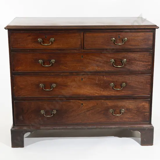Geo III Mahogany Gentleman's Flat Front Chest