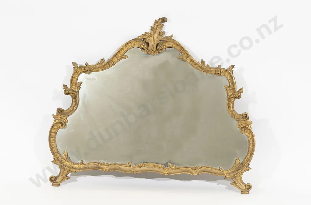 Rococo Giltwood Overmantle Mirror Image 1++