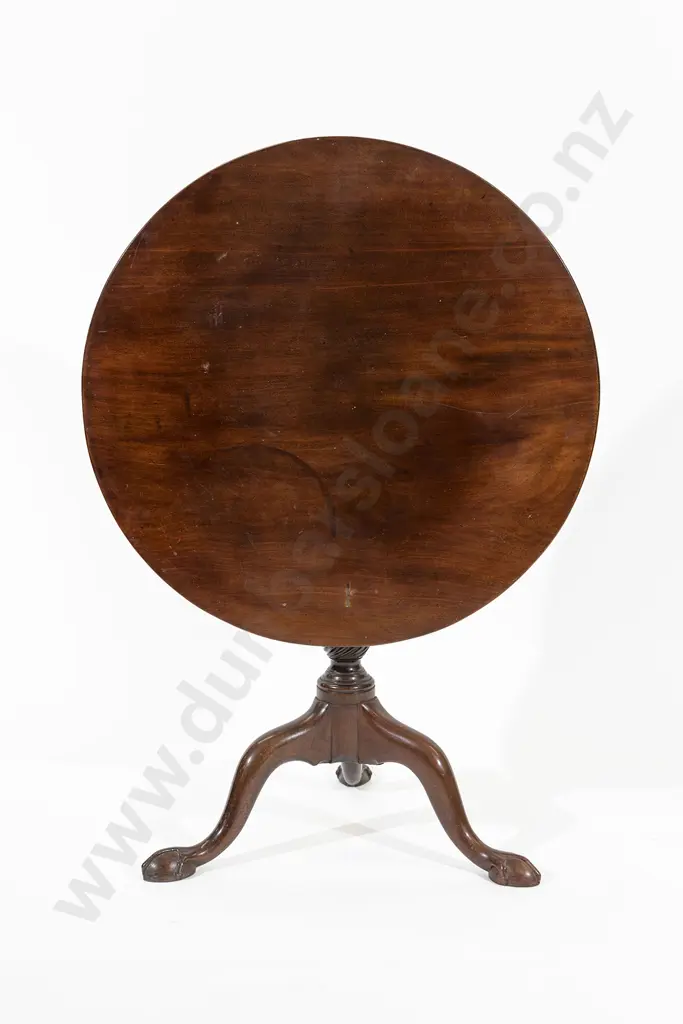 A Fine Quality Geo III Mahogany Tilt Top Supper Table Image 1++