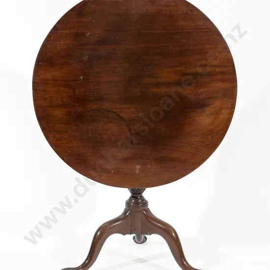 A Fine Quality Geo III Mahogany Tilt Top Supper Table