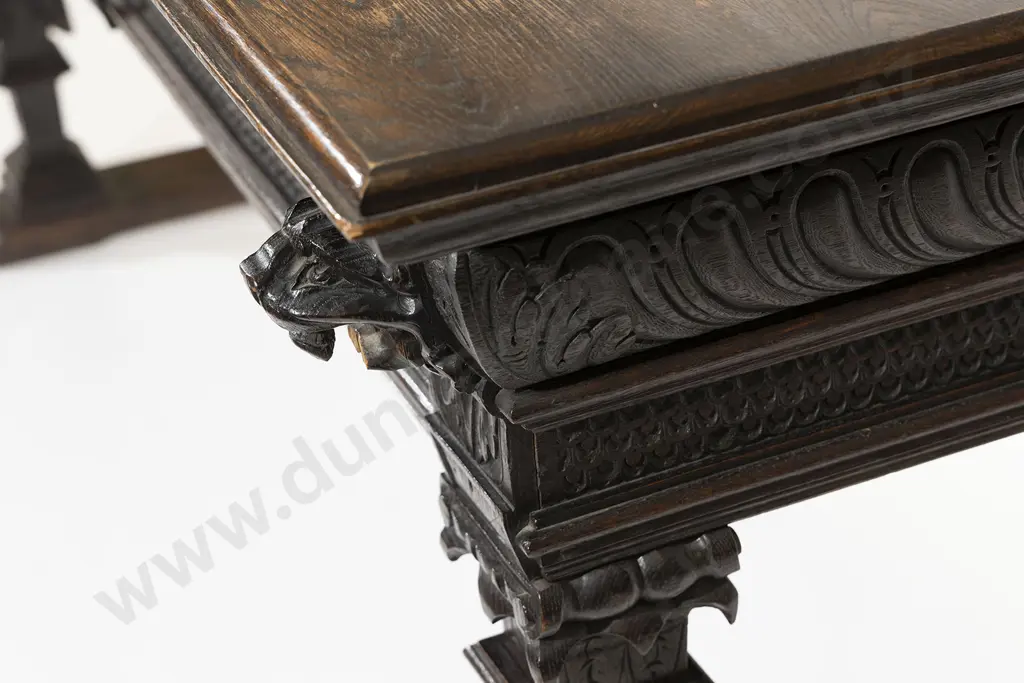 Late C19th European Oak Side Table Image 1++