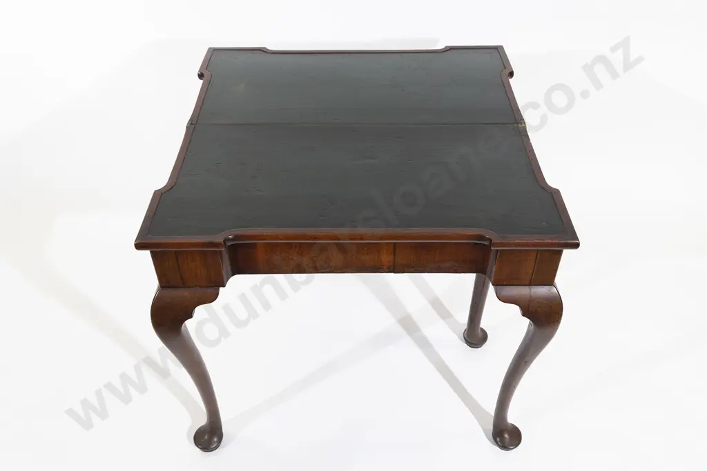 Late Geo II Mahogany Fold Over Card Table Image 1++