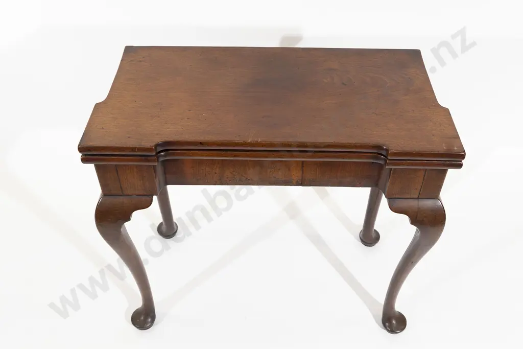 Late Geo II Mahogany Fold Over Card Table Image 1++