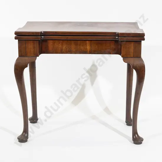 Late Geo II Mahogany Fold Over Card Table