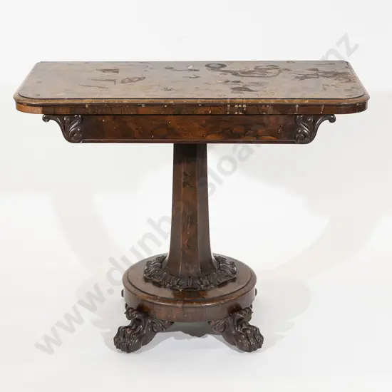 WMIV Rosewood Foldover Tea Table