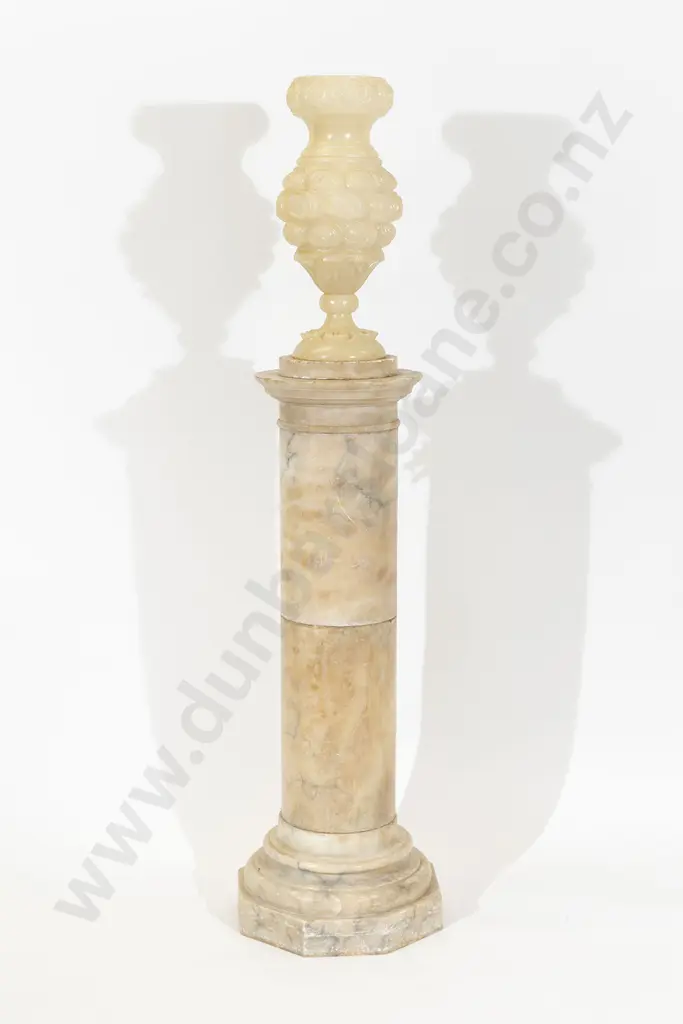 Late C19th Alabaster Column Image 1++