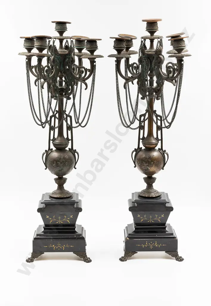 Pair Late C19th Spelter Candleabra Image 1++