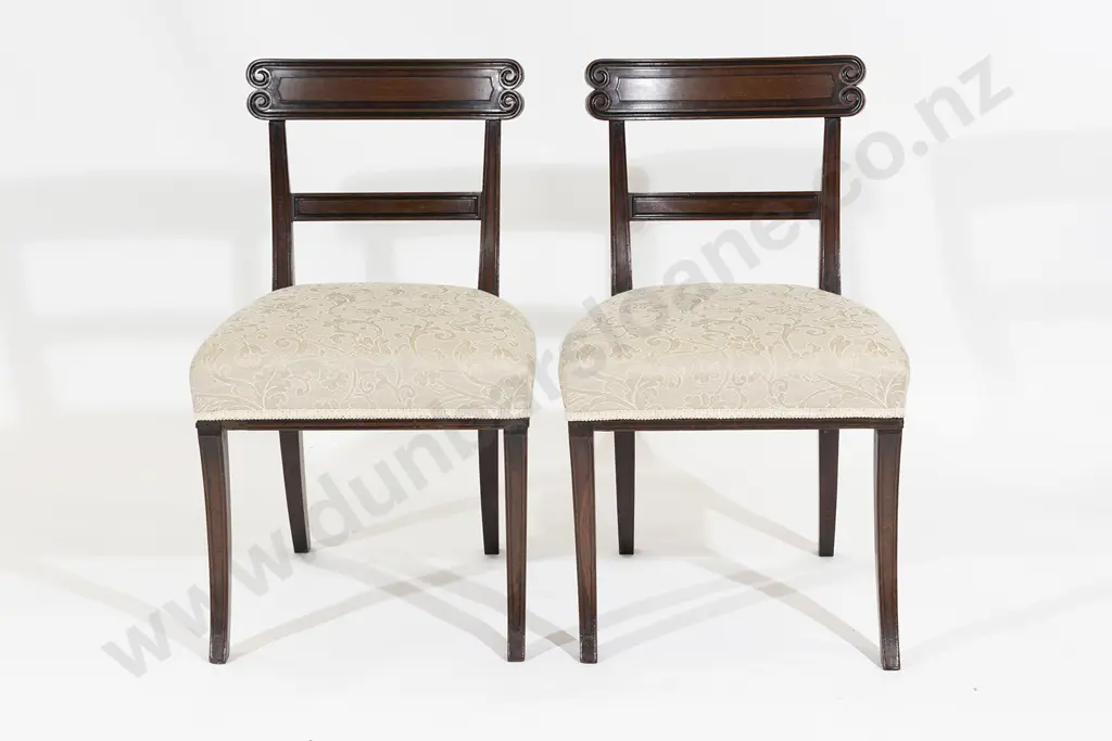 Pair Regency Mahogany Side Chairs Image 1++