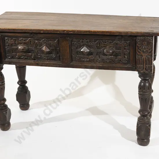 Late C16th or Early C17th Oak Side Table