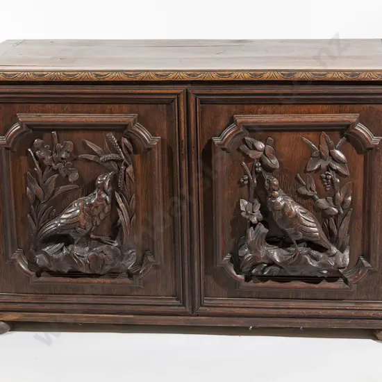 C19th Bavarian Oak Hunting Lodge Coffer