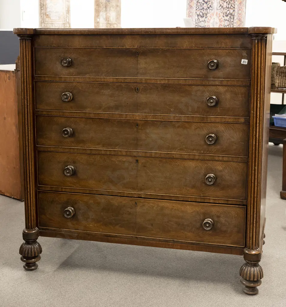 Victorian Mahogany Flat Front Scotch Chest Image 1++