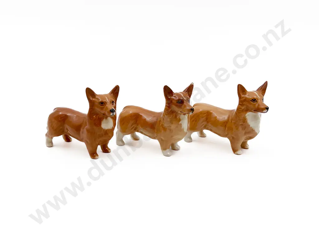 Three Beswick Dog Ornaments (One with Ear Chip) Image 1++