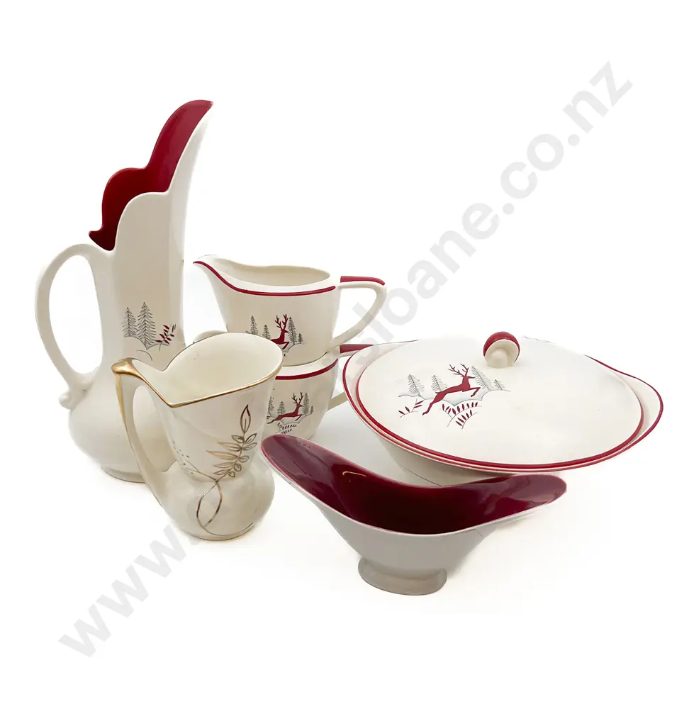 Six Pieces of Assorted Crown Devon Including Jugs and Casserole Dish Image 1++