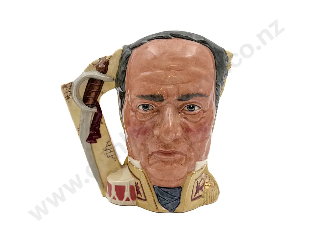 Large RD Character Jug "Davy Crockett / Antonio Lopez De Santa Anna" Image 1++