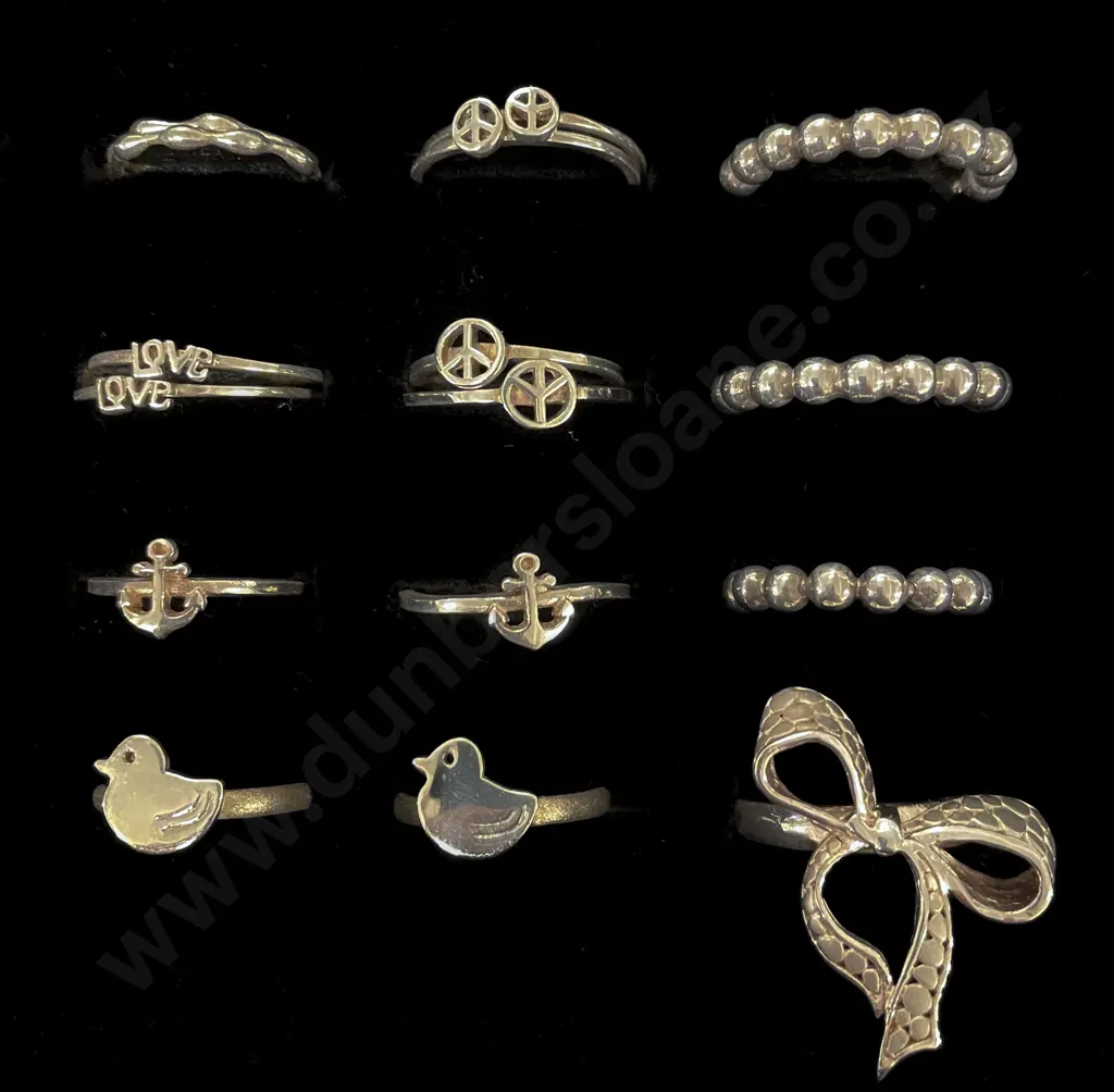 16 S/S Finger Rings Image 1++