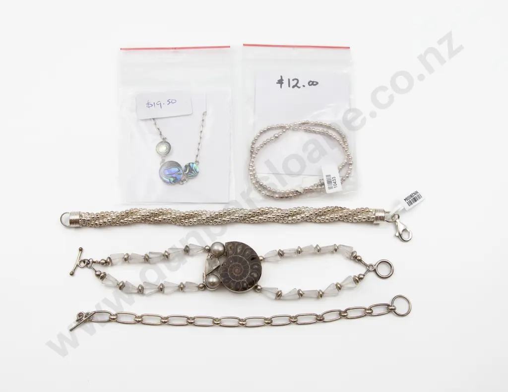 Five S/S and Gem Bracelets Image 1++