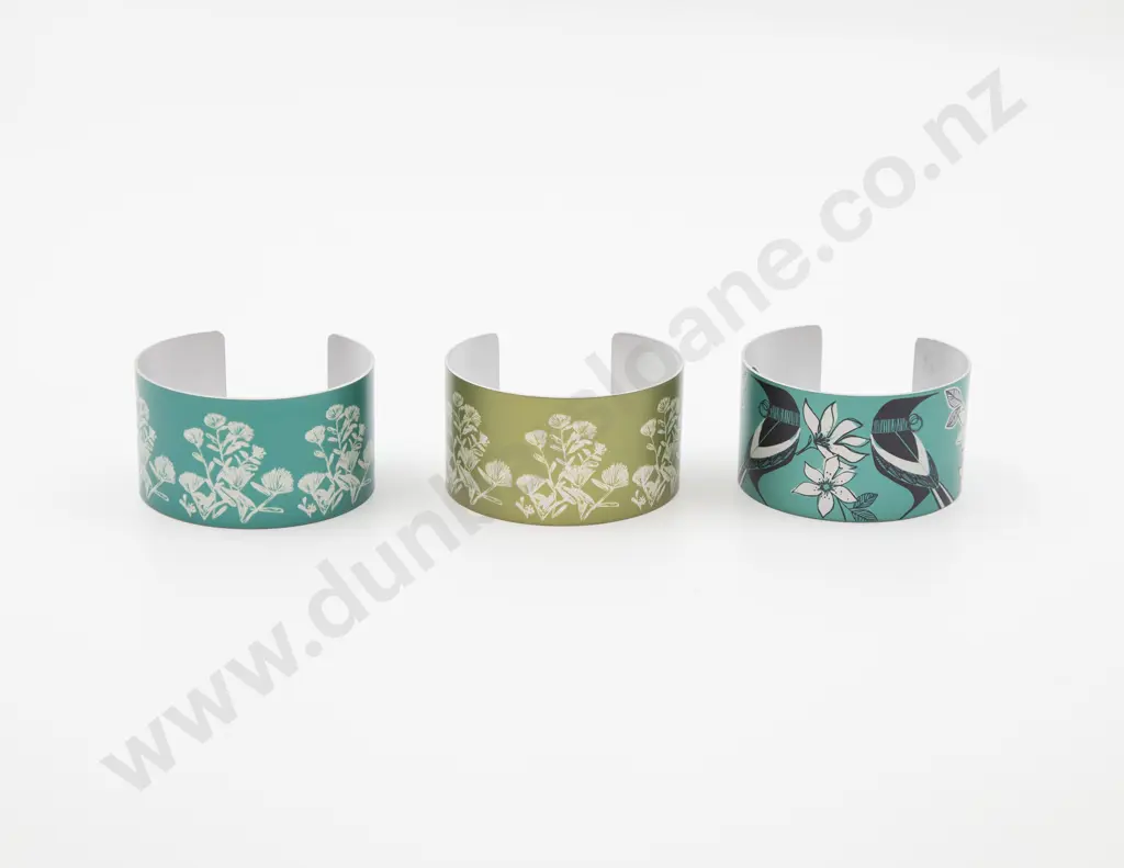 Three Jill Main NZ Handmade Wrist Cuffs Image 1++