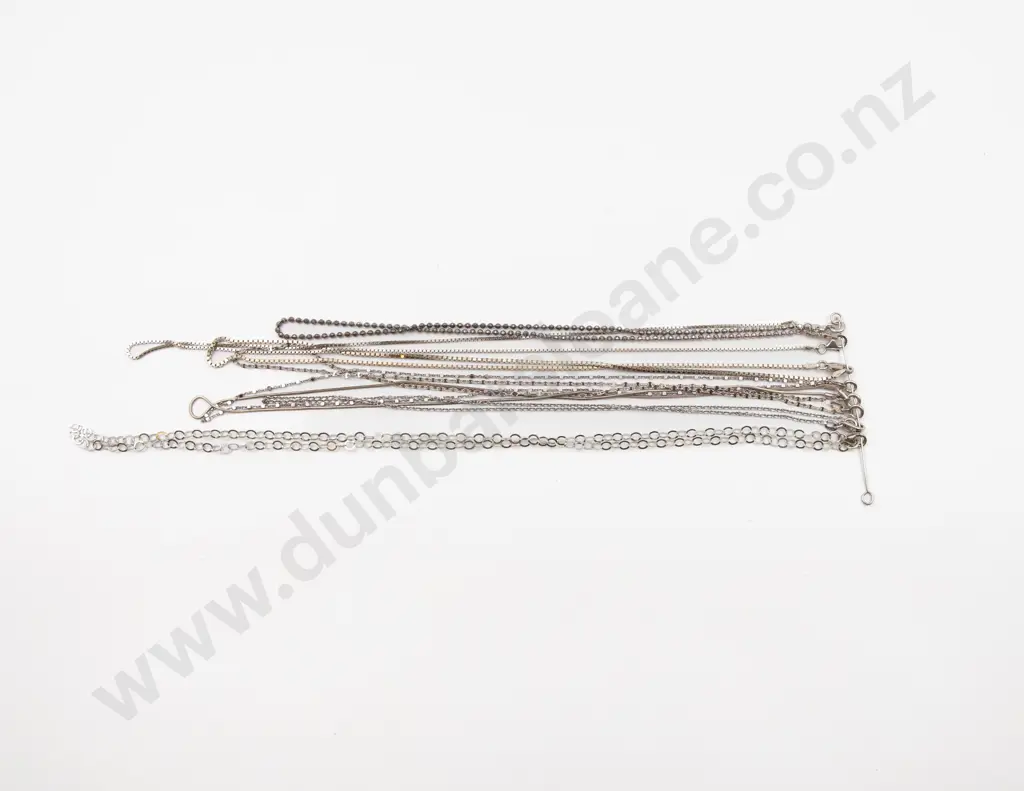 Eight Various S/S Neck Chains Image 1++