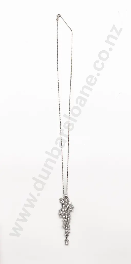 Pair S/S and Crystal Pendant Drop Earrings with Pendant Image 1++