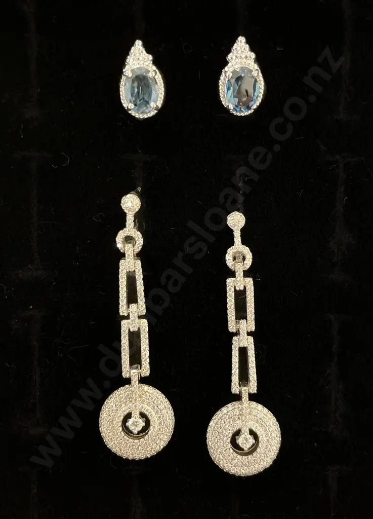 Two Pair S/S and Crystal Dress Earrings Image 1++